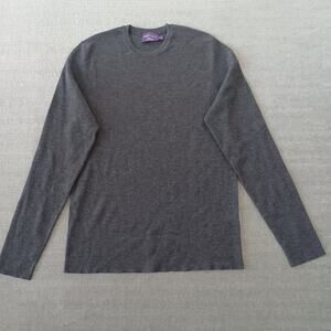 Ralph Lauren Purple Label Sweater Mens 2XL Gray Marino Wool Casual RLX Golf